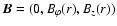 $\vec{B} = (0, B_{\varphi}(r), B_z(r))$