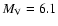 $M_{\rm V}=6.1$