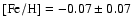 $\rm [Fe/H]=-0.07\pm0.07$