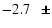 $-2.7\hspace{2.5mm}\pm$