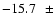 $-15.7\hspace{2.5mm}\pm$