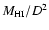 $M_{\rm {HI}}/D^2$