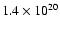 $1.4\times 10^{20}$