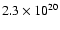 $2.3\times 10^{20}$
