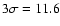 $3\sigma = 11.6$