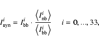 \begin{eqnarray*}I_{{\rm syn}}^i = I_{{\rm bb}}^i \cdot \frac{\left\langle I_{{\...
...le}
{\left\langle I_{{\rm bb}}^i \right\rangle}~~~~~ i=0,...,33,
\end{eqnarray*}