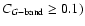 $C_{G{\rm -band}}\geq 0.1)$