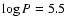 $\log P = 5.5$