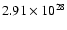 $2.91\times 10^{28}$