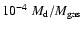 $10^{-4}~M_{\rm d}/M_{\rm gas}$