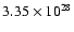 $3.35\times 10^{28}$