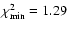 $\chi^2_{\rm min}=1.29$