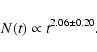 \begin{displaymath}N(t) \propto t^{2.06\pm 0.20}.
\end{displaymath}