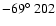 $-69\hbox{$^\circ$ }202$