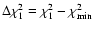 $\Delta \chi^2_1=\chi^2_1 - \chi^2_{{\rm min}}$