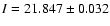 $I=21.847\pm0.032$