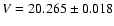$V=20.265\pm0.018$