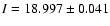 $I=18.997\pm0.041$