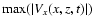 $\max(\vert V_x(x,z,t)\vert)$