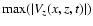 $\max(\vert V_z(x,z,t)\vert)$