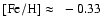 $\rm [Fe/H]\approx~ -0.33$