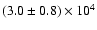 $(3.0\pm0.8)\times10^4$