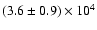 $(3.6\pm0.9)\times10^4$