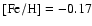 $\rm [Fe/H]=-0.17$