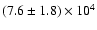 $(7.6\pm1.8)\times10^4$