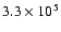 $ 3.3\times10^5$