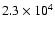 $2.3\times10^4$