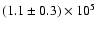 $(1.1\pm0.3)\times10^5$