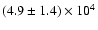 $(4.9\pm1.4)\times10^4$