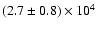 $(2.7\pm0.8)\times10^4$