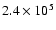 $ 2.4\times10^5$