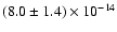 $(8.0\pm1.4)\times10^{-14}$
