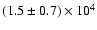 $(1.5\pm0.7)\times10^4$