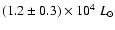 $(1.2\pm0.3)\times10^4~L_\odot$