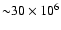 ${\sim} 30\times 10^6$