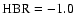 $\rm HBR=-1.0$
