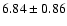 $6.84\pm0.86$