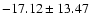 $-17.12\pm13.47$