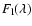 $F_{\rm l}(\lambda)$