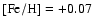 $\rm [Fe/H]=+0.07$