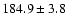 $ 184.9\pm 3.8$