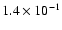 $1.4\times10^{-1}$