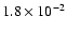 $1.8\times10^{-2}$