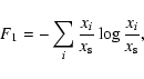 \begin{displaymath}F_1 = - \sum_{i} \frac{x_i}{x_{\rm s}} \log \frac{x_i}{x_{\rm s}},
\end{displaymath}