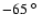 $-65~\hbox{$^\circ$ }$