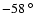 $-58~\hbox{$^\circ$ }$